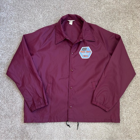 Chalk Line Other - Vintage Chalk Line Dura Torq Fasteners Nylon Coach Jacket Burgundy Men's Medium